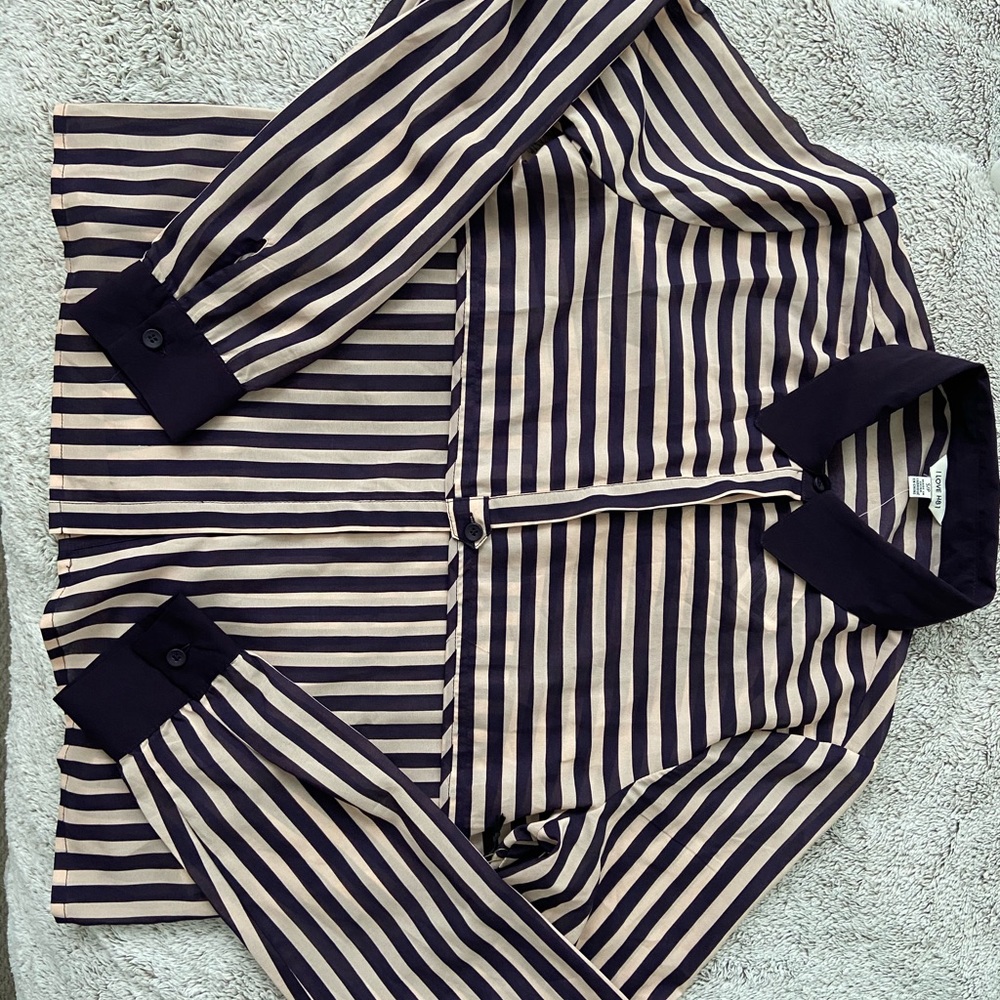 Striped button down shirt